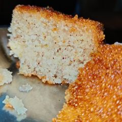 A picture of Sooji coconut cake without oil (Semolina coconut cake).