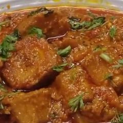 A picture of Raw banana sabzi.