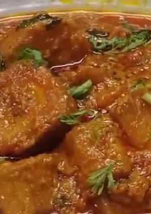 A picture of Raw banana sabzi.