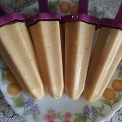 A picture of Homemade kulfi.... leftover mithai se bani hui 😀😀😀.