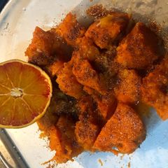 A picture of Sweet potato juici chat 🧡🧡🧡.