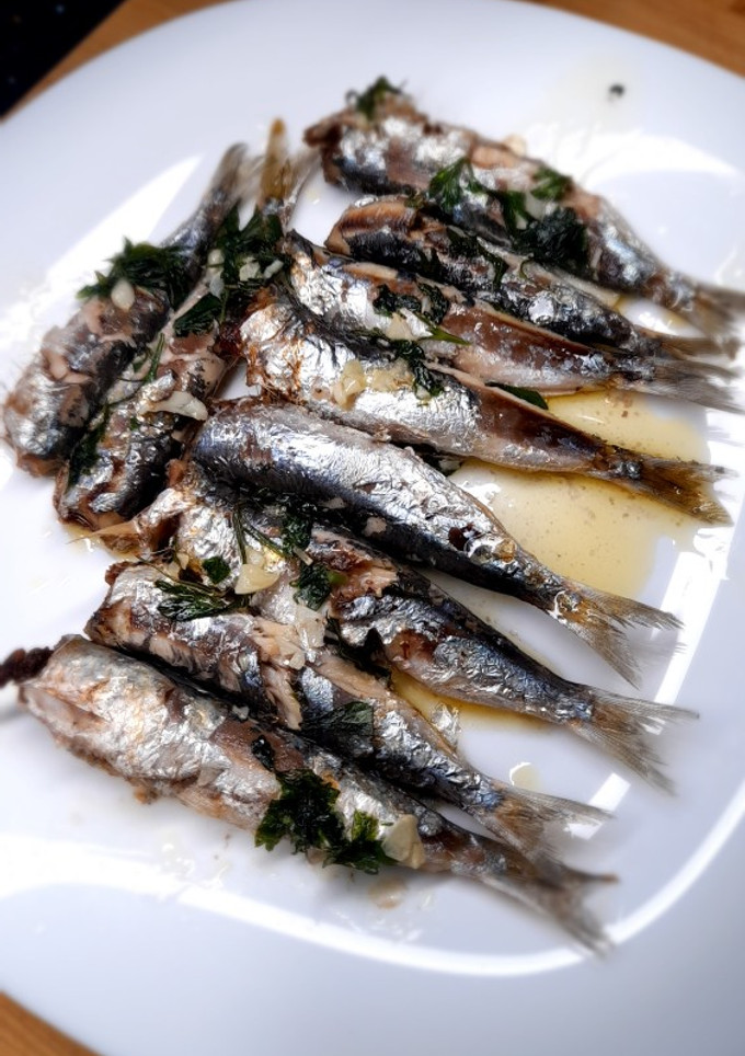 Una foto de Sardinas en la freidora de aire