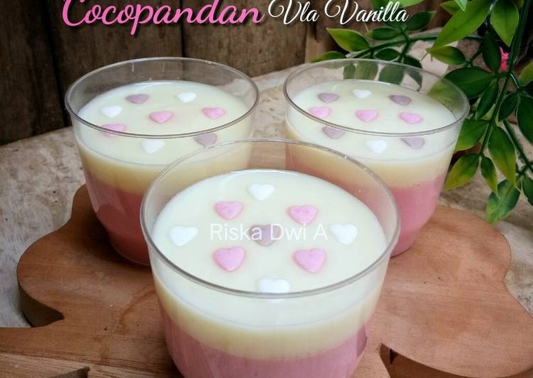 Resep Puding Cocopandan Vla Vanilla, Bisa Manjain Lidah