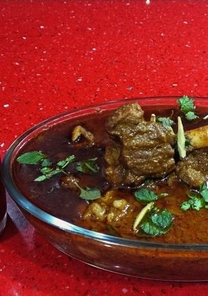 A picture of Mutton in apple greavy.