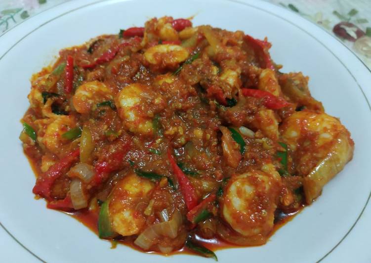 Bumbu mengolah Udang sambal padang simple dan enak yang simpel