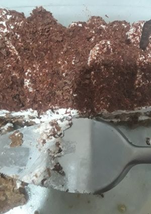 صورة لوصفة تيراميسو طار بلا ماتمسو 😱 المهم قدرت نصورلكم واش بقى 😁😉