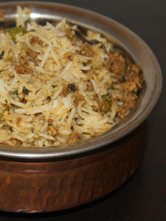 A picture of Hyderabadi Kheema Biryani.