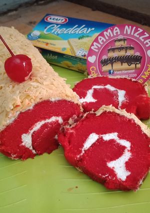 Foto resep Bolu gulung red velvet ekonomis