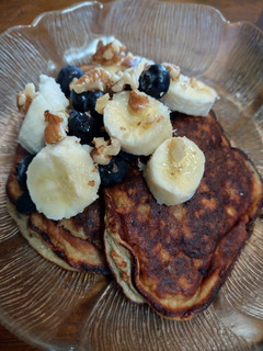 A picture of Banana Protein Pancakes.