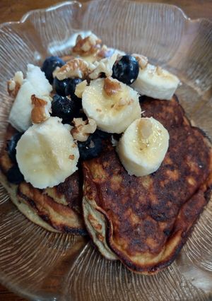 A picture of Banana Protein Pancakes.