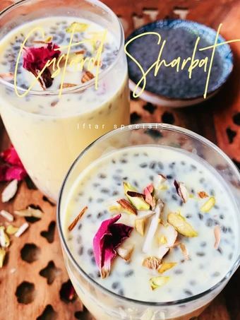 Simple Way Make Recipe Custard Sharbat with jellies| Custard drink| Ramadan Special that is So Delicious, So Delicious}