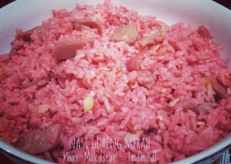 Cara Termudah Menyiapkan Nasi goreng merah khas makassar Super Enak