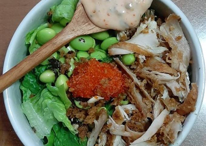 Bagaimana Menyiapkan Poke bowl japanese sauce yang Menggugah Selera