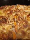 Tortilla cuadrada de pera y manzana