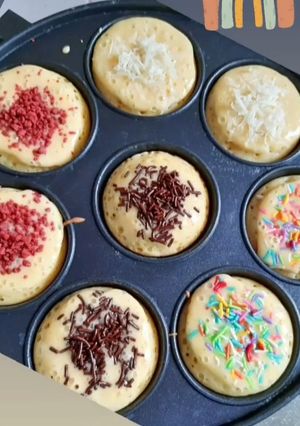 Foto resep Kue cubit ceria 🍭