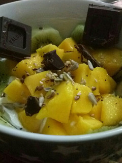 Una foto de Yogur con fruta