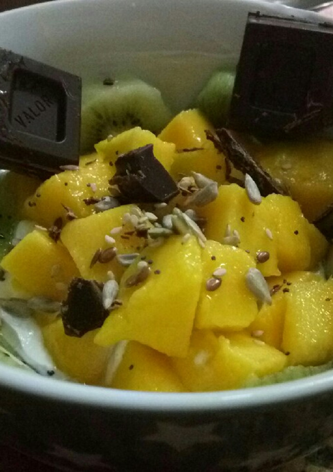 Una foto de Yogur con fruta