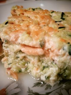 Une photo de Flan courgettes saumon