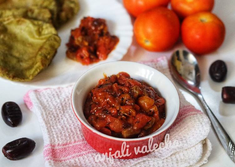Steps to Prepare Any-night-of-the-week Tomato dates chutney