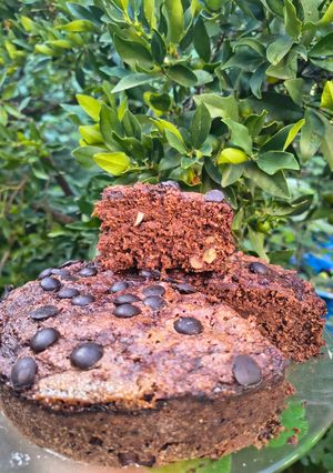 Una foto de Torta integral de chocolate y zapallito zucchini 🍫