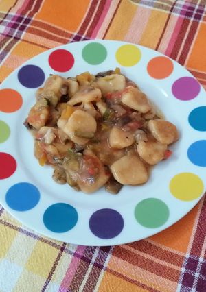 A picture of Rice and Corn Flour Gnocchi with Vegetables.