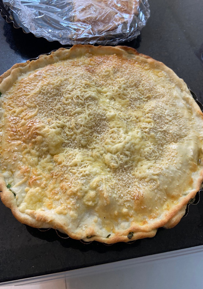 Una foto de Masa de tarta y relleno con acelga