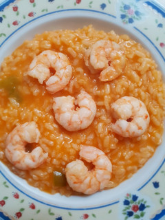 Una foto de Arroz caldoso con langostinos