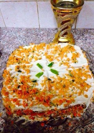A picture of Chicken sandwich cake.