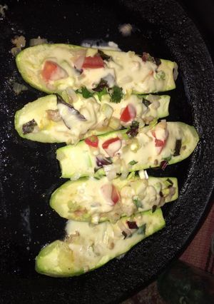 Una foto de Receta facilísima y rápida con base de zucchinis