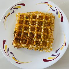 A picture of Tapioca and sweet potato waffles.