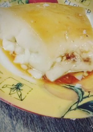 Una foto de Flan de maizena