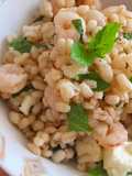 Cebada con Feta Menta y Gambas 🍃