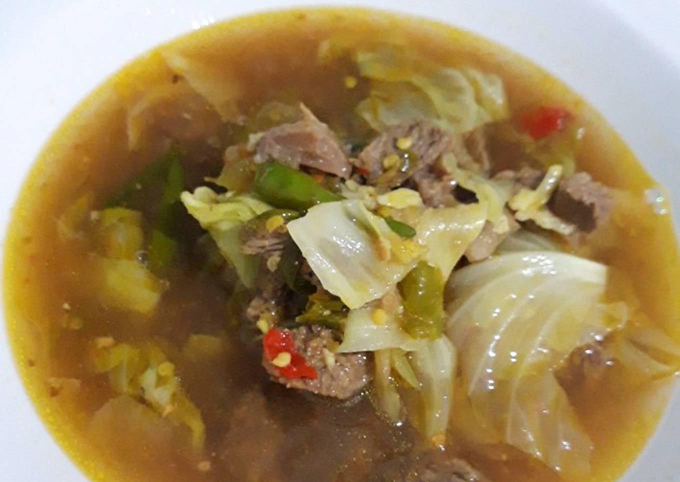 Tongseng daging sapi pedas tanpa santan