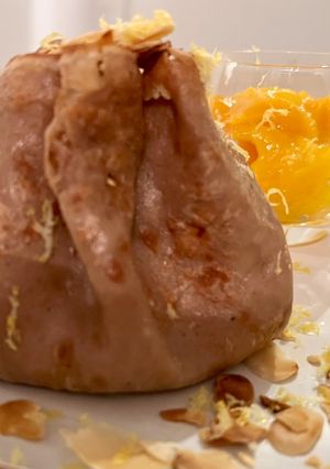 A picture of Chestnut Flour Crêpes with Mango.