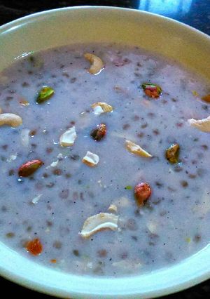 A picture of Sabudana kheer.