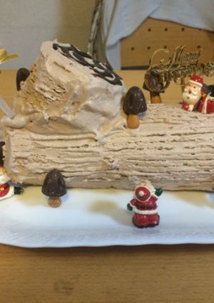 Una foto de Tronco de Noel con galletas