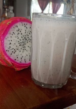 Una foto de Smoothie de Pitaya y banana