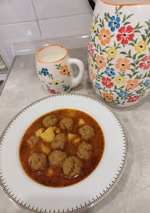 عکسی از دستور قیمه ریزه نخودچی