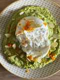 Crème de petit pois, burrata & zestes d’orange