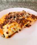 Los canelones de Maia con salsa