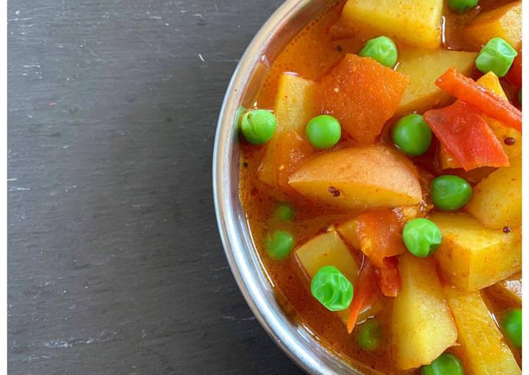 5 Best Practices for #Gujarati-style pea, potato and tomato #vegan #curry