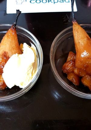 A picture of My Roast Pear,Mango & Rum flavoured Syrup.