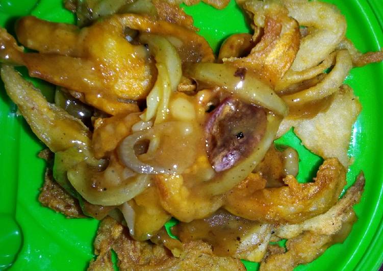 Jamur krispi saus tiram
