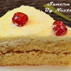 A picture of Rasmalai Sponge Cake / Eggless Sponge Cake.