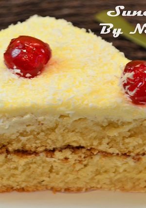 A picture of Rasmalai Sponge Cake / Eggless Sponge Cake.