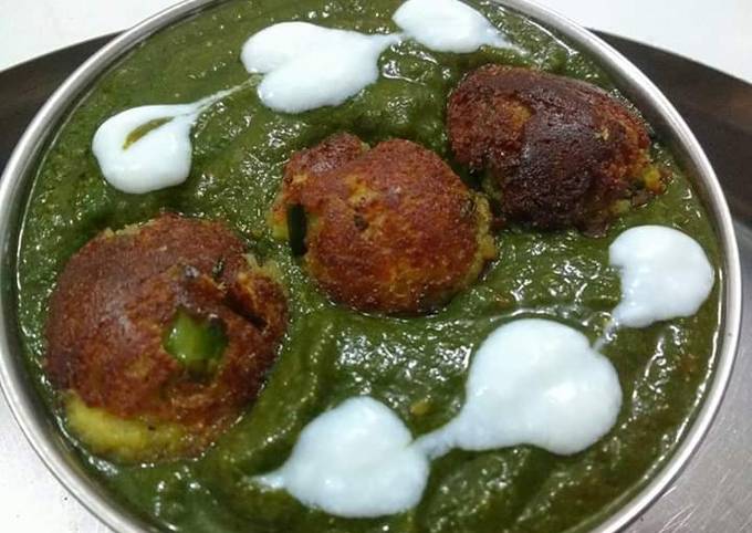 Palak paneer kofta curry