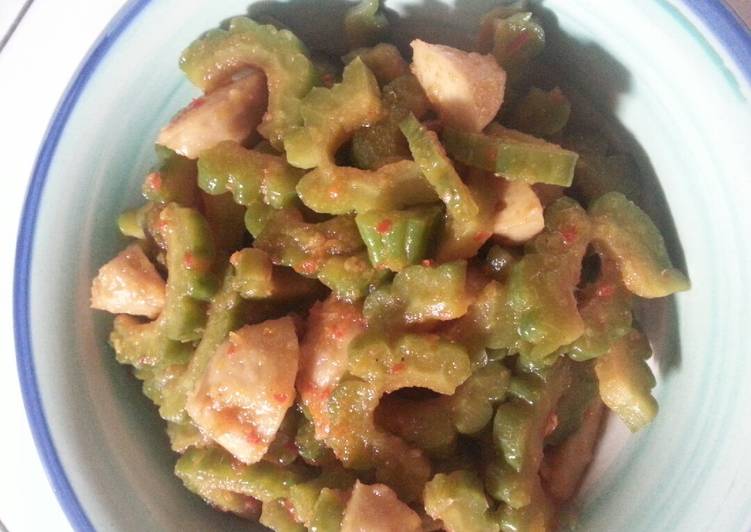 Oseng pare baso kecap pedas