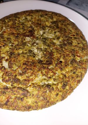 Una foto de Tortilla vegana de acelga