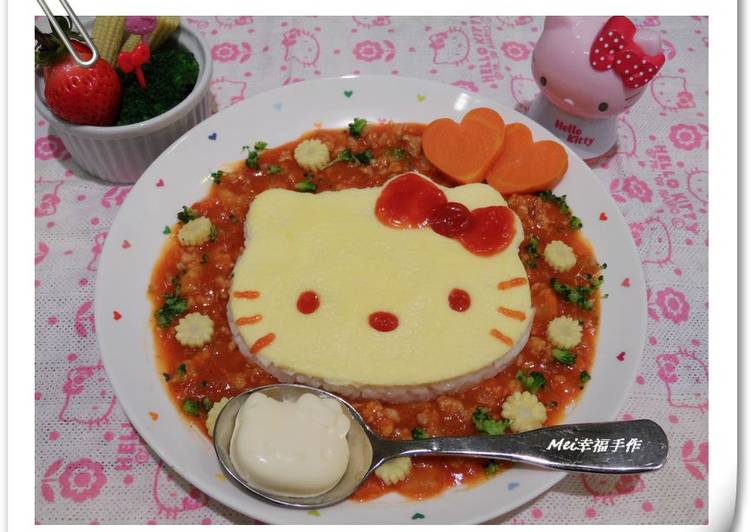 【親子食堂】義大利肉醬Hello Kitty蛋包飯飯