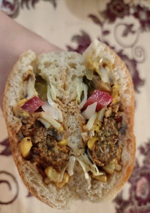 عکسی از دستور همبرگر خانگی خوشمزه